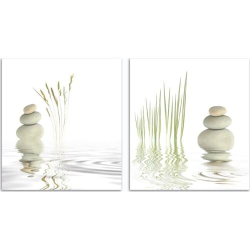 Spa Zen Stone with Aquatic Pictures Photo Prints on Canvas Wall Artwork Contemporary Giclee Walls Art Work Decor Drop shipping