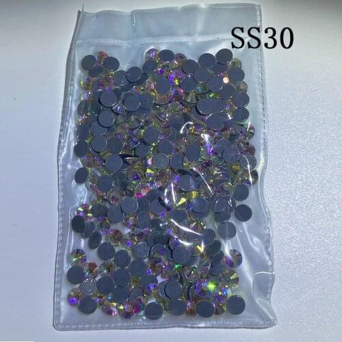SS30 288PCS/BAG Crystal AB DMC HotFix FlatBack Rhinestones,Hot Fix glitters iron-on garment shoes crystal stone