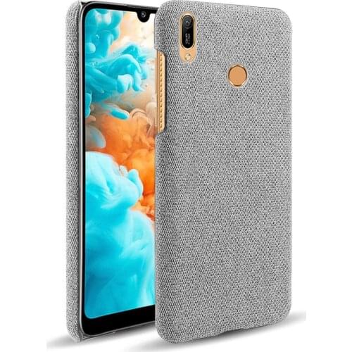Cloth Cases for Huawei Y6 2019 Case Slim Retro Cloth Hard Phone Cover For Huawei Y6 2019 Case 6.09 inch MRD-LX1 MRD-LX1F Coque