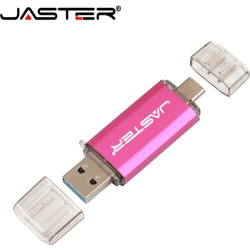JASTER 2 in 1 USB Flash Drive USB 3.0 OTG & Type-C USB 128GB Pendrive 64GB 32GB 16G Pen Memory Stick Dual Type C