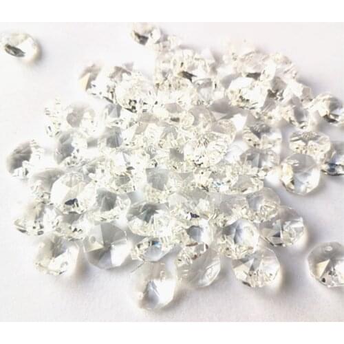 Top Quality 1000pcs/lot 10mm Clear Crystal Chandelier Beads Crystal Curtain Parts DIY Wedding Garland Strand Beads Home Decor