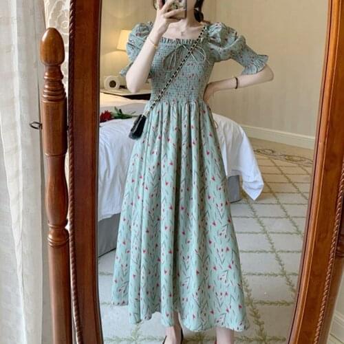 Womens Long Dress For 2021 New Arrivals Summer Dresses Print Dot Female Chiffon Dress Trendy Plus Size Lady Clothing Slim Mujer