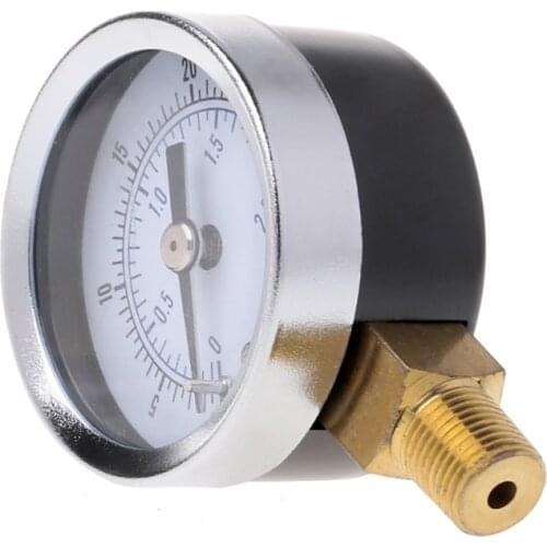 1/8" NPT Pressure Gauge Air Compressor Hydraulic Pressure 0-30 PSI Bottom Mount L69A
