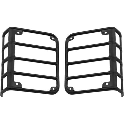 1Pair Metal Rear Tail Light Guards Covers For 07-17 Jeep Wrangler JK JKU Taillight Mounting Bracket Protect Cover Black