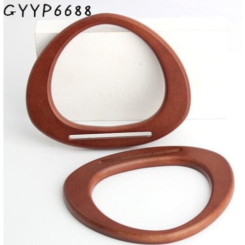 2-10-30pcs 15X12.5cm Smiley Shape Purse Wood Handle Accessories wooden handle for ladies crochet bag