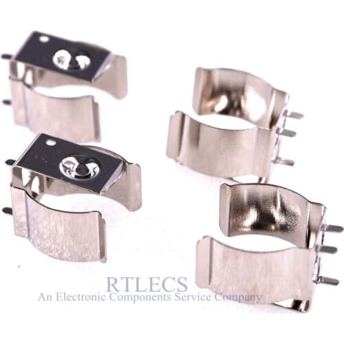 20pcs Battery Clip 18650 CR123A 17335 Battery type DIP 3 Pins Nickel Plating Spring Steel Through Holes PCB 90 Degree Angle