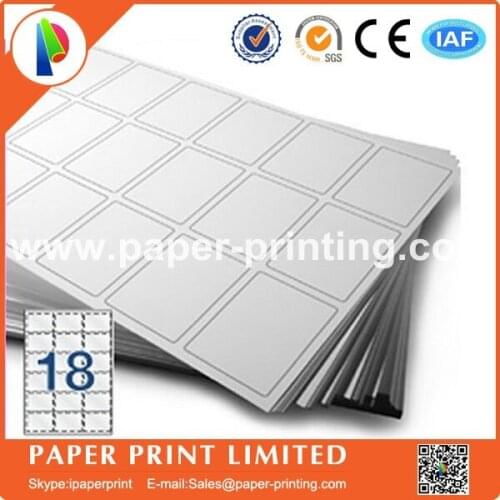 2000 sheets Compatible L7161/J8161 blank matte white label for laser & inkjet printer a4 label szie: 63.5 x 46.6 mm