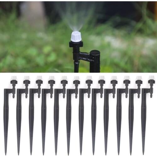 5Pcs Gray Black Atomizing Nozzle Irrigation Sprinkler Nozzle Support Spike Watering Sprinklers Stakes Garden Water Connectors