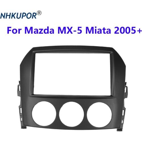 7" Universal 2 Din Car Radio Audio Fascia For Mazda MX-5 Miata 2005+ Dash Kit Stereo Adapter CD Trim Panel DVD Frame Kit
