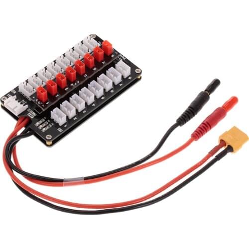 8X JST Plug 2S/3S Lipo Battery Parallel Charging Board for Balance Charger RC Drone Helicopter Battery Part