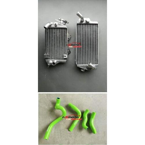 Aluminum Radiator for 1993-1996 Kawasaki KLX650 1993 1994 1995 1996 & Silicone Hose