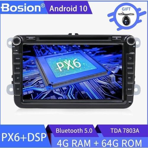 Bosion PX6 4G+64G Car Multimedia DVD Radio GPS 2 Din Android 10 For Volkswagen Skoda/Seat/Passat/b7/POLO/GOLF5 6/Caddy WIFI DSP