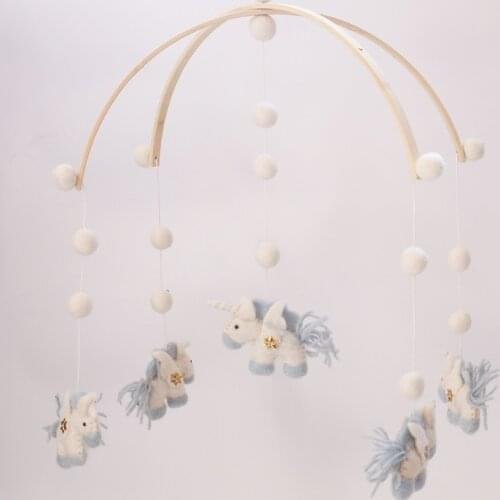 Baby Wool ball Felt Wind Chimes Crib Mobile Bed Bell Rattle Toys Kid Newborn Girl Boy Gifts Nursery Decor Girl Boy Birthday Gift