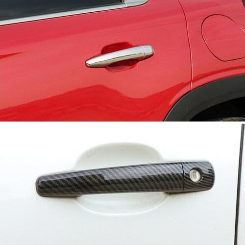 For Citroen C4 2004-2010 C4 Grand Picasso Carbon Fiber Color Modify Refit Chrome Door Handle Cover Trim Protection Sticker