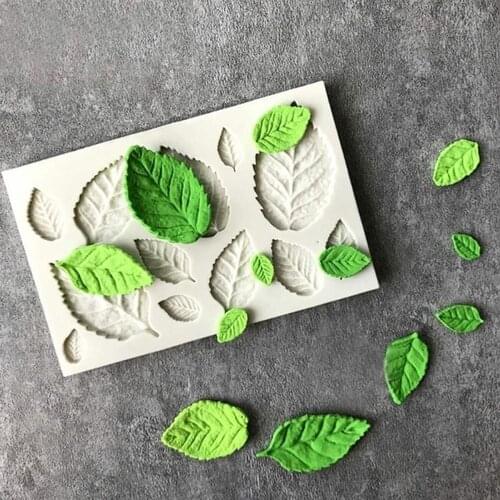 Tree Leaf Maple Leaf Press Molding Foil Mold Silicone Mold Cake Decor Fondant Cake 3D Leaves Silicone Mould Baking Decorating