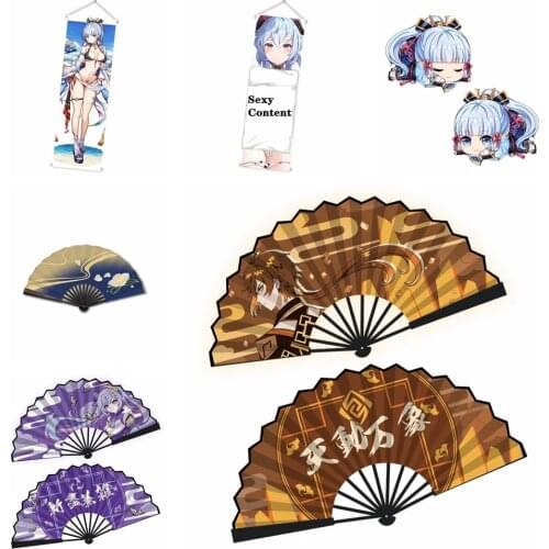Game Genshin Imapct Cosplay Diy Accessories Anime Kamisato Ayaka Zhongli Keqing Fan Pillow Sexy Hanging Picture Halloween Props