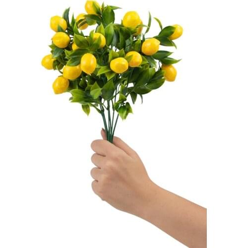 Cicekkalesi Artificial Lemon Bundle Lemon Flower Decorative Artificial Plant
