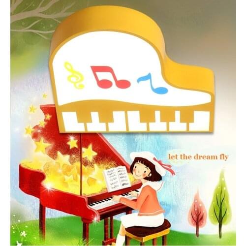Creative cartoon piano ceiling lights led childrens room boys girls bedroom dance room kindergarten lamp ceiling lamp LU8111508