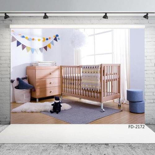 Crib Window Decorations Vinyl Cloth Photo Backgrounds Computer Printed Photographic Backdrops Photocall for Baby Children