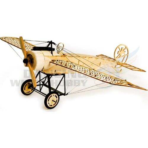 Laser Cut Balsa Wood Airplane Model Fokker-E Aircraft Wood Craft Construction Kit DIY 3D Wooden Puzzle Toy for Self-Assembly
