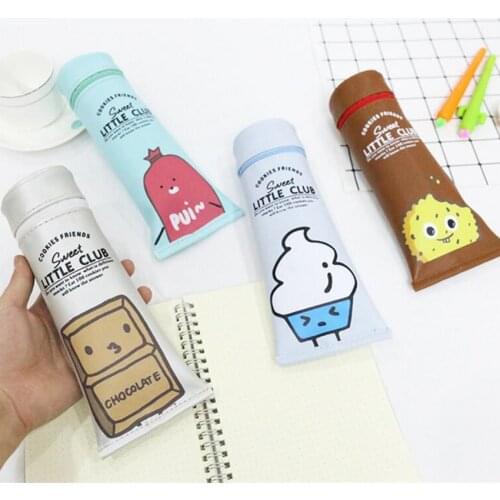 M191 Cartoon Coin Purse Student Pen Large Stereo Toothpaste Stationery Pencil Pouch Cute Pencil Case