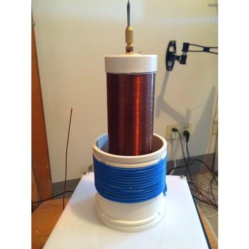 Small Tesla Coil Finished [PLLSSTC] Music Tesla Coil Solid Tesla