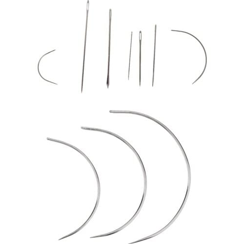 Home Hand Sewing Needle Kit for Upholstery Furniture Carpet Leather Crafts Repair Sewing Tools (1 Set/10pcs)