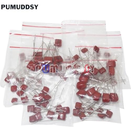 KIT 100PC=10value*10PCS Metallized Polyester Film Capacitors CBB Assortment Kit 100V pumuddsy 10nF ~ 470nF