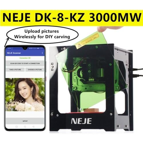 NEJE 3000mW laser engraver 445nm Wood Router Desktop Laser Printer Cutting Machine with NEJE Scanner wireless DIY Creation