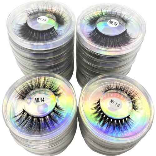 Mink Lashes Wholesale 10/20/50pcs False Lashes Fluffy Wispy Fake Eyelashes Make Up Natural Eyelash Bulk faux cils maquiagem