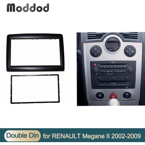 Double Din Fascias for RENAULT Megane II 2002-2009 Car Audio Facia Stereo Dash Kit Installation Face Panel Dashboard Frame Bezel