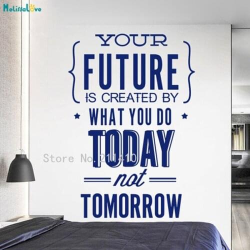 Office Inspirational Lettering Words Wall Sticker Vinyl Word Home Decoration For Living Room Removable Art Murals YT526