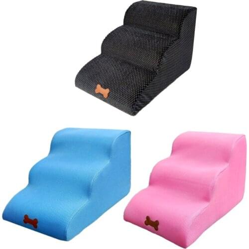 Pet Climbing Stairs Pet Ramp Ladder Toy Portable Non-Slip Treads Stairs 3 Step Gear Easy Step For Dogs And Cats Training