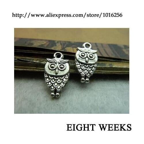 Zinc alloy pendant jewelry accessories diy handmade material charms The owl 10 * 18 mm
