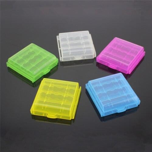 Portable AA battery Hard Plastic Case Cover Holder for 14500 10440 AA AAA Battery Storage Box Green hot selling