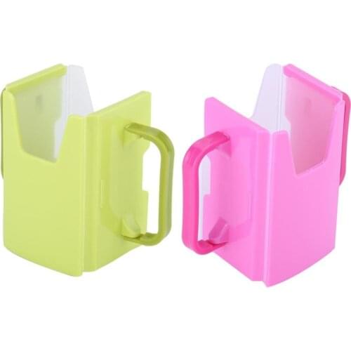 1Pcs Bottle Cup Holder Adjustable Safety Plastic Baby Toddler Kid Juice Milk Box Drinking Bottle Cup Holder for kids drinking