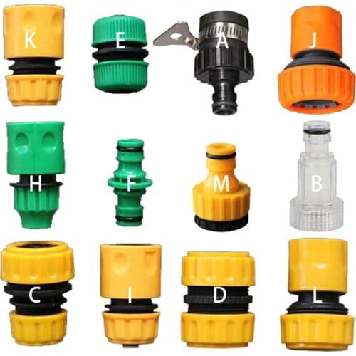 PVC Gardening Accessories Outdoor 3/4 Car Garden Hose Connector Adapter Quick Connect Repair Tubing Connection Tube Fittings 1/2