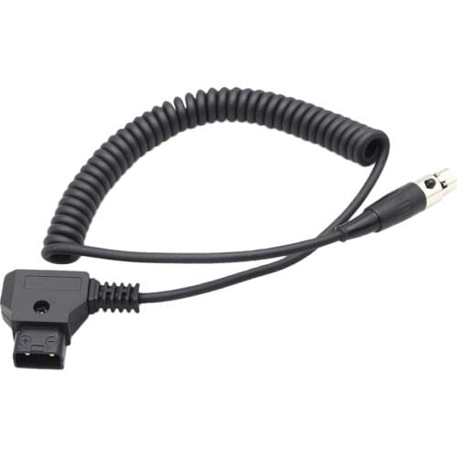 D-Tap Male to 4 Pin Mini XLR Female Adapter Power Coiled Cable for VFM 5.6 Inch Monitor
