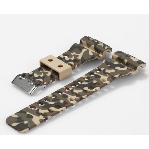 Silicone Watchbands 16mm Men Black Sports Diving Rubber Watch Strap Silver For G-8900/GD120/GA-100/GA-110/GA-150/200/300