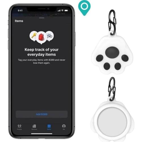Silicone Protector Cover With Keychain For AirTags Shockproof Anti-scratch Anti-fall Silicone Cat Paw Protective Case Shell Hot