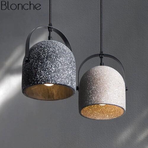 Nordic Cement Pendant Lights Led Hanging Lamp Modern Hanglamp Luminaire for Living Room Kitchen Bar Home Decor Lighting Fixtures