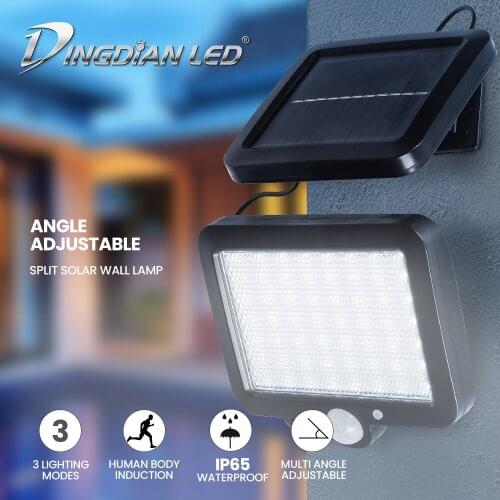 Solar LED Wall Lamp Light 30W Waterproof LED/COB Outdoor Solar Garden Street Flood Light, Split Design,Lighting Control,3 Modes