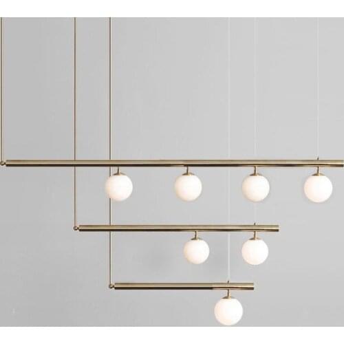 Modern Glass Ball Chandelier Lighting Designer Chandelier/Suspension Black/Gold Nordic Light Fixture Lustres Haning LIghts
