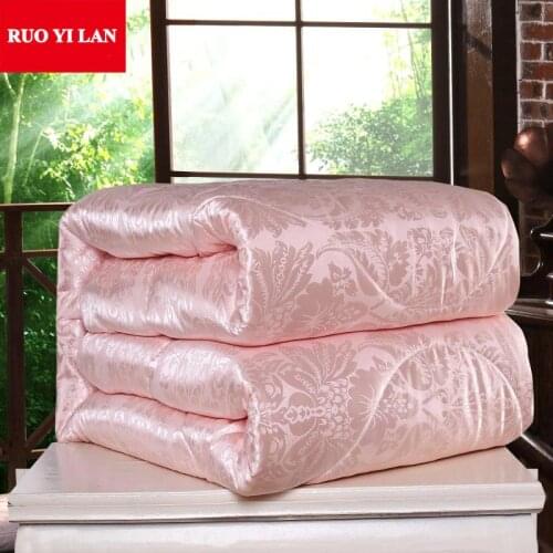 Mulberry Silk Comforter for Winter/summer Twin Queen King Full size Duvet/Blanket/Quilt white/pink/beige Filler