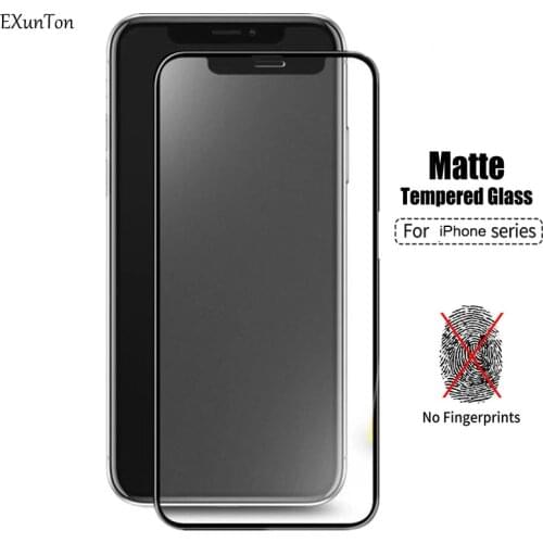 For iPhone 11 Pro Max XS Max XR X 2.5D Matte Tempered Glass Frosted Screen Protector For Apple iPhone 7 8 Plus 6 6S Guard