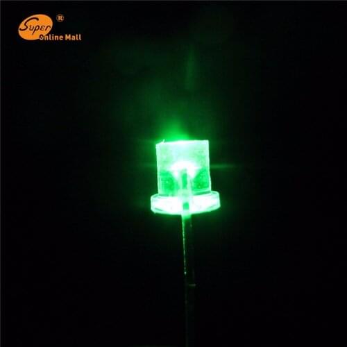 1000PCS 3MM GREEN Diodes flat top Diodes Urtal Bright Light Bulb 3MM Led Emitting Diodes
