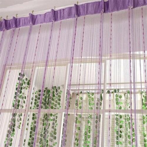 13 Color Beads Line Curtain Modern Yarn Dyed Curtains For Home Living Room Door Hotel Cafe Interior Decoration Solid Curtain
