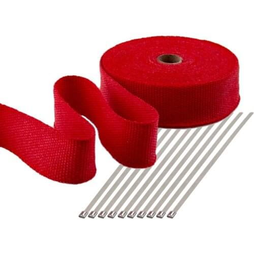 15M Roll Fiberglass Heat Shield Motorcycle Exhaust Tape Header Heat Wrap Resistant Downpipe Car Accessories