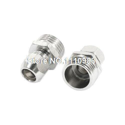 2pcs 1/2PT Male Thread 10mm Dia Hose Quick Release Coupler Connector Adapter