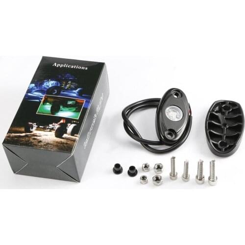 2018 Creative 2 pcs 2 inch Screen Waterproof IP67 9W 10-36V 3 LEDs Auto Car Decoration Rock Light Multi Function Indicator